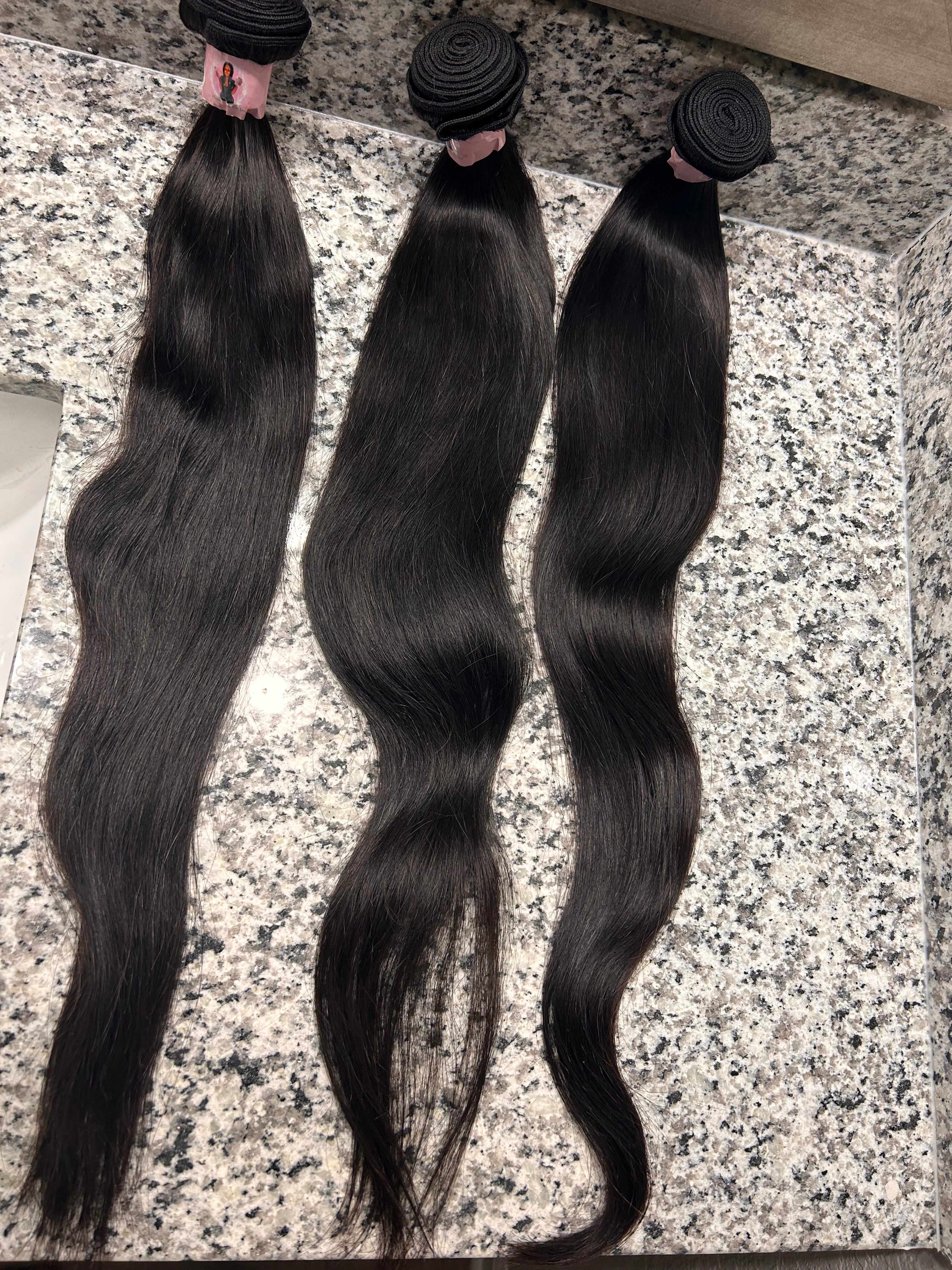 16”18”20” Raw Straight Virgin Indian Bundles