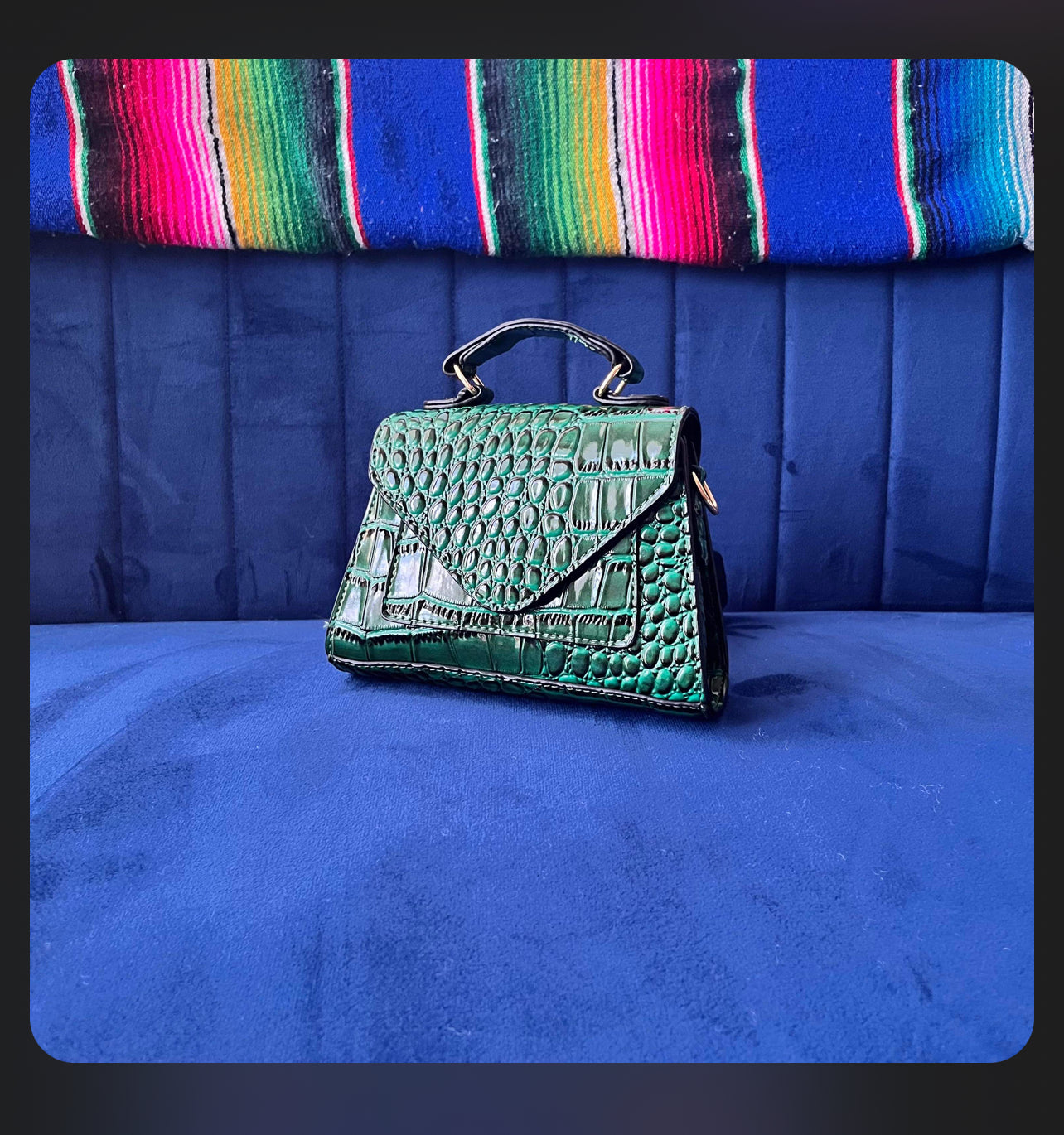 Hunter Green Mini Alligator Purse