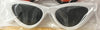 White Frame Black Lens Cat Eye Sunglasses
