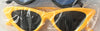 Yellow Frame Black Lens Cat Eye Sunglasses