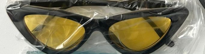 Black Frames Yellow  Lens Cat Eye Sunglasses